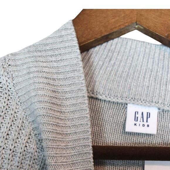 GAP Kids Gray Knit Sweater Poncho XXL (14-16) NWT Cozy Minimalist Layer  Preppy - Picture 4 of 8